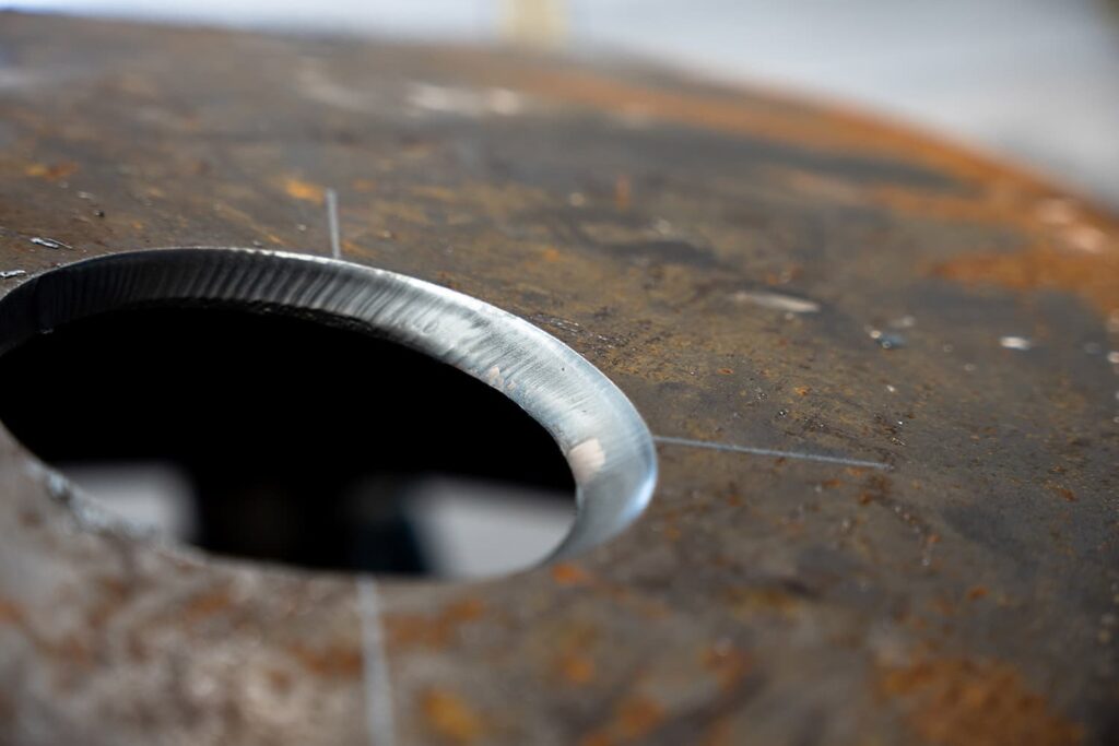 A close up shot of metal showing the benefits of Tru-Cut 3D